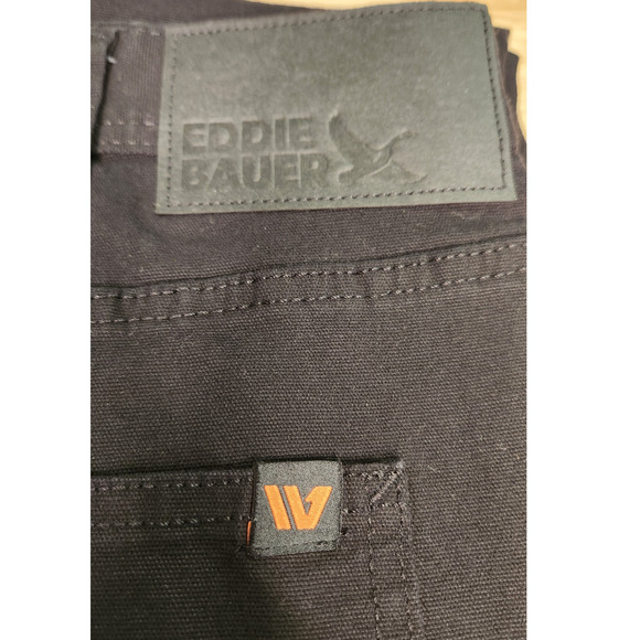 Eddie Bauer Men's Utility Cotton Canvas Stretch Pant Black Size 32 x 32 NWT - Picture 3 of 6
